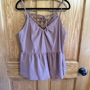 Maurices Lace-Up Dusty Pink Camisole